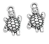 100pcs Silver Plated Tortoise Turtle Charms Pendants for Jewlery Making 21x12mm