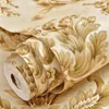 yazi Embossed 3d Wallpaper Gold Wall Papers Home Decor Damask Europe Self-adhesive Wallpaper for Walls in Rolls Living Room