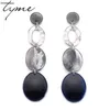 Hurtownia Tyme Etniczne Kolczyki Fashiom Biżuteria Vintage Handmade Resin Pendientes Długie Drop Kolczyki dla kobiet