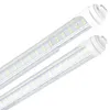 R17D/HO 8FT LED Bulb -Rotate V Shaped, 6000K 120W, 13000LM, 110W Equivalent F96T12/DW/HO, Clear Cover,T8/T10/T12 Replacement, Ballast Bypass