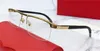 Vente de lunettes monture demi-monture monture métallique jambes en bois lunettes optiques hommes modèles d'affaires classiques 8200980282f