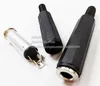 6.35mm Stereo Female Jack Plastic Cover Handle Head Audio Connector Adapter Black/20PCS