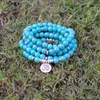 108 Beads 8mm Stone Tibetan OM Strand Bracelet Handmade Mala Beads Bracelet or Necklace Yoga Healing Women Men Jewelry Gifts