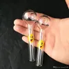 Accessoires de bongs en verre transparent pan ﾠ, Pipes à fumer en verre colorées mini-tuyaux à main multi-couleurs Meilleure pipe en verre à la cuillère