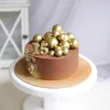 DIYカップケーキラッパーのベーキングカップの誕生日/結婚披露宴のバーテーブルデコアラートベビーシャワーゴールデンボールのための2cmケーキのトッパーバナー