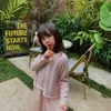 아이 소녀 가을 아기 소녀 세트 핑크색 니트 카디건 + 드레스 복장 유아 어린이 의류