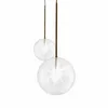1 lumière Globe en verre clair Dimmable G4 pendentif LED lumières salle à manger suspension or Chrome Led lampe suspendue Led DropLight289t