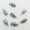 50 pcs/Lot double face bouddha tête alliage pendentif à breloque rétro bijoux bricolage porte-clés Tibet pendentif en argent pour Bracelet boucles d'oreilles 15*7mm