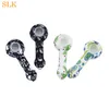 mini water pipes hot selling glass bongs with patterns glass bowl silicone smoking pipes for smoking tobacco 4.23" bongs
