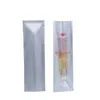 6.5*22cm clear and silver heat seal packaging bag vacuum three side dealing packing bags transparent on front sealing pouches