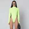 Spot Jumpsuits Fashion Spring and Summer Solid Color High Collar Casual Long-Sleeved Slim Jumpsuit Support Mixed Batch