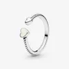 New Brand 100% 925 Sterling Silver Open Ring Decorated With Two Hearts For Women Wedding & Engagement Rings Fashion Jewelry