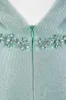 Green Prom Mint Sparkly Dresses Spaghetti Straps Plunging V Neck Beaded Waist Custom Made Floor Length Evening Party Gown Plus Size