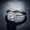 Classique anneaux zircone cubique mode Femme mariage jewerly Proposition Bague Bijoux Saint Valentin Cadeaux qualité Hight Vente chaude