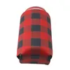 Red Buffalo Check Cooler Bag Blanks all'ingrosso Neoprene Black Red Plaid Can Covers Wedding Gift Tin Wraps LZ1955