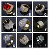 Muitos designs para opções de anéis de ouro com brilho gelado masculino joias de hip hop legal pedra cz masculina anéis hiphop tamanho 7-11215Q