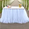 Tabela saia 38 cores festa de aniversário do casamento Tulle Tutu Sign-in Booth Tabela Lace Tampa DIY Craft Home Textiles Decoração frete grátis