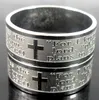 30pcs Jeremiah 2911 Rings English Bible Cross Jesus Stainless Steel Rings engraved Mens Lords Prayer Wedding Band Ring Wholesale Jewelry