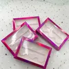 3Pairs Fake Lashes Caixa de embalagem Bandejas brancas Caixa de cílios de papel macio sem cílios e pinças de cílios