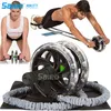 Fasce di resistenza 2 pezzi Ab Roller Wheel Pull Rope Vita Attrezzatura dimagrante addominale Esercizio fitness (Non includere la ruota)