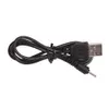 Câbles d'alimentation USB haute vitesse noirs vers DC2.0, 70cm, port 2mm, 300 pièces/lot