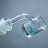 Perlas Terp de vidrio de 6 mm Inserte cuentas luminosas que brillan en azul oscuro, naranja claro para uñas de cuarzo con parte superior plana, plataforma petrolera