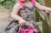 2020 Nya småbarnsblommor Klänningar för Camo Theme Wedding Country Little Girl Prom Dress Short Camo Party Gowns Lovely225J