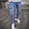 Jeans pour hommes E-BAIHUI Hommes Distressed Skinny Designer Mens Slim Pantalon Droit Hip Hop Jogging LF806 TF8061