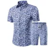 M-5XL 2020 Sportsuits Мужчины Летние Дышащие короткие набор Мужской дизайн модных рубашек + шорты спортивные шарниры