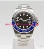 أفضل إصدار من الرجال مشاهدة الحركة الميكانيكية التلقائية Cal.3186 904L Steel Watch Black Blue Ceramic Bezel Mens Watches Dive Sport 116710 Wristwatch