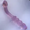 Розовый цветовой стеклянный фаллоимитатор поддельные пенис секс -игрушки для женщин стеклянный фаллоимитатор сексуальный магазин пенис мастурбирование