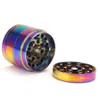 Rainbow Herb Grinders 40mm 4 Layers Pattern Colorful Smoking Grinder Cigarette Crusher Smoking Accessories 20pcs OOA7253