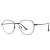 青いブロッキングメガネのレトロな金属フレーム抗青いメガネコンピューターメガネ最高品質読書ゴーグルフラットミラー