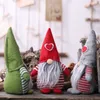 Chapeau de joyeux noël en forme de cœur, poupée en peluche, père noël Gnome suédois, ornements, jouet elfe fait à la main, décoration de fête à domicile, cadeau