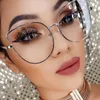 Groothandel-aloz MICC Hoge kwaliteit OVERSIZE Dames Metalen Cat Eye Bril Frame Merk Desigashion Heren Duidelijke Lens Brillen UV400 A150