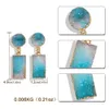 Groothandel- Mode Luxe Designer Mooie Snoep Kleur Hars Crystal Stone Hanger Stud Oorbellen Sieraden voor Vrouw