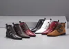 Venta caliente-Nuevo diseñador Jumble botines planos Martin botas para mujer botas de invierno de cuero de becerro puntiagudas zapatos sexy tamaño grande 7 colores