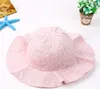 Baby Summer Outdoor Bucket Hat Barn Blommigryck Panama Cap Sun Beach Cap Lovely Lace Princess Baby Girl Brim Sun Hattar GB504