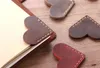 Vintage Heart-shaped Bookmark Full Grain Leather bookmarks Mini Corner Page Marker for Reader Handmade Rustic bookmarks