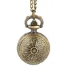 Mignon Bronze petite taille toile d'araignée boule forme Quartz montre de poche collier pendentif chaîne femmes hommes enfants cadeau