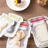 Reusable Food Storage Zipper Bags Mason Jar Shaped Snacks Airtight Seal Food Saver Leakproof Bags Kitchen Organizer Bags XD22297