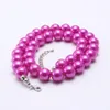 Nyaste stil Fashion Solid Color Pearl Kid Chunky Halsband Girls Bubblegum Beads Chunky Halsbandsmycken för barn4311354