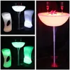 Mode Nieuwe Oplaadbare Led Meubilair Lichtgevende Cocktailbar Waterdichte Ronde Gloeiende Tafel Outdoor Home KTV Disco Decoratie