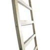 Natural Knotty Pine Wood Sliding Library Sliding Trolley Step Ladder Rolling Ladder, Ready For Painting ( Unfinished )