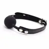 Bondage Ballknebel Silikon Mundknebel für Erwachsene Schwarz mit verstellbaren Halsbändern NEU #R45