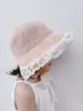 Sumer Baby Girls Lace Princess Caps Fashion lace foldable Bowknot parent-child hat wide-brimmed Kids sun shade Children Beach Hats S144