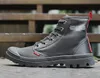 Sıcak Satış-M Palabrousa Erkekler Yüksek Üst Ordu Askeri Ayak Bileği Çizmeler Tuval Sneakers Rahat Ayakkabılar Adam Kaymaz Spor Shoesl