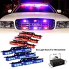 54 LED Car Truck Emergency Vehicle Luces estroboscópicas Barras Cubierta de advertencia Dash Grille (Rojo Azul)