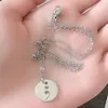 Nieuwe collectie roestvrijstalen ketting puntkomma ketting depressie bewustzijn hanger ketting krijger geestelijke gezondheid zelfmoord sieraden geschenken