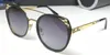 Luxo-Womens Marca Óculos de Sol Metal Quadro Rodado Casteiro Cat Eye Óculos De Olho Avant-Garde Estilo De Design Top Quality UV400 Lente Proteção Eyewear